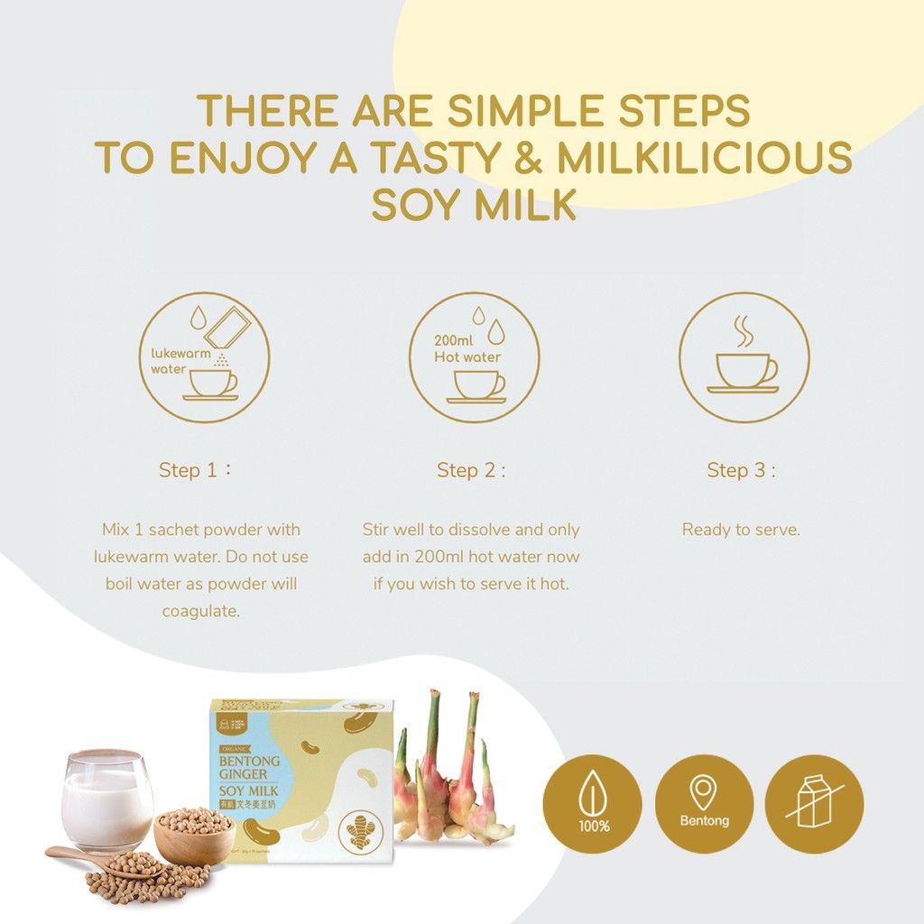 Bentong Ginger Soy Milk 有機文冬姜豆奶 SHEN LOON SHE 神農氏